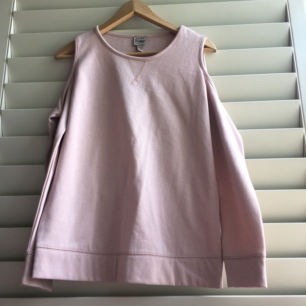 off-the-shoulder sweatshirt
